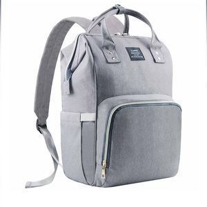 Land Gray Diaper Baby Bag Backpack Travel Tote